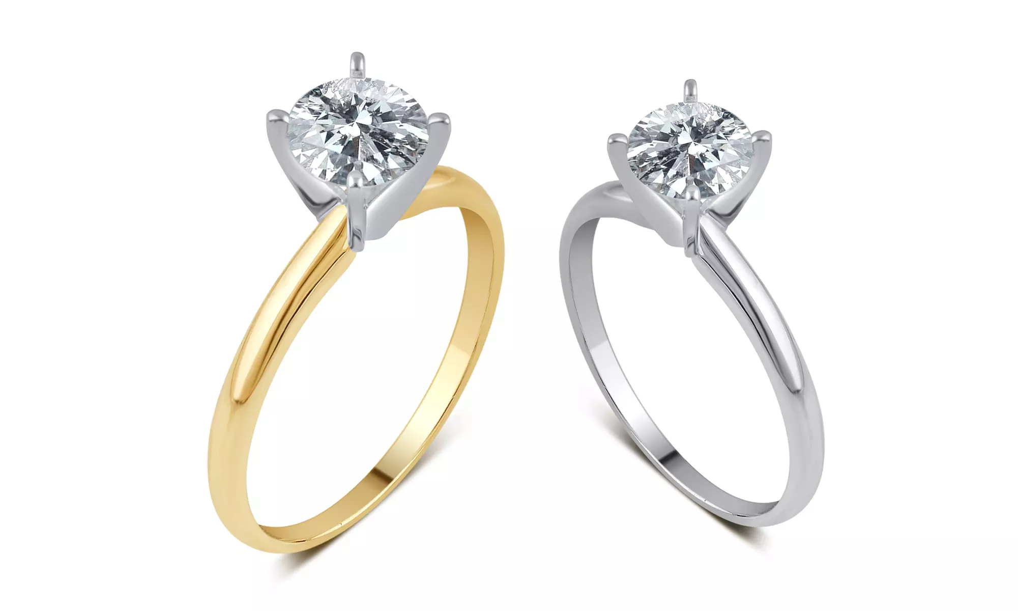 3/4 CTTW Round-Cut Diamond Solitaire Ring in 14K Gold - Primary Image