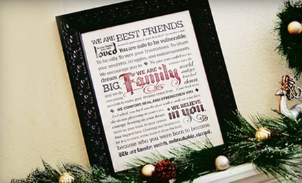 "Family," "Live Extraordinary," "Entrepreneur," "Producer," or Personalized Poster from Life Manifestos, LLC. (Half Off) - Primary Image