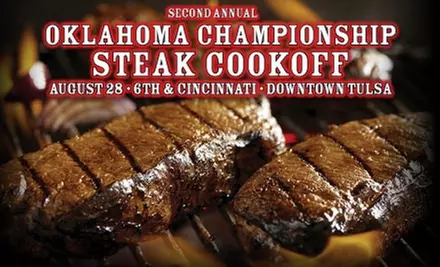 $10 for Admission and a Steak Dinner at the Oklahoma Championship Steak Cook-Off in Tulsa on Saturday, August 28 ($20 Value) - Primary Image