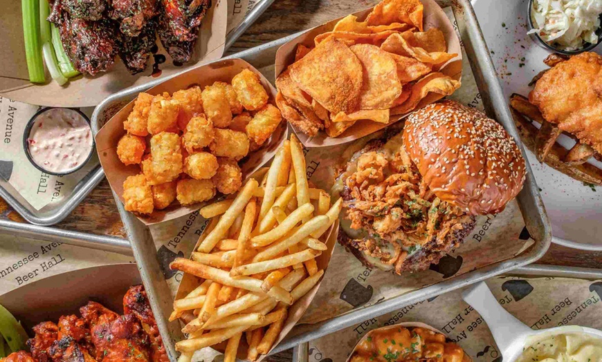 Image 1: Beer Flight & Bar Pie Combos + $50/$100 Food/Drink Credit