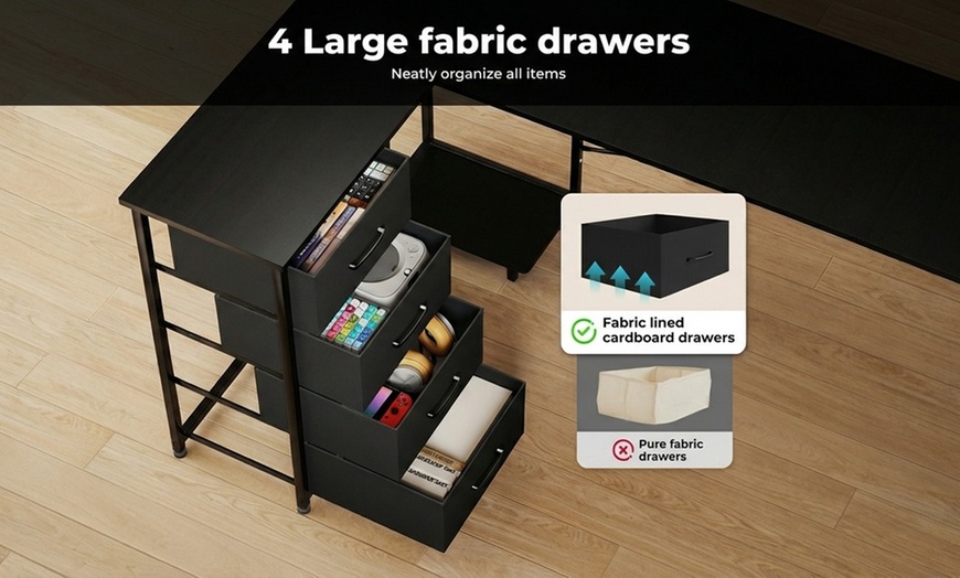 Image 12: Levede L-shaped Computer Desk 