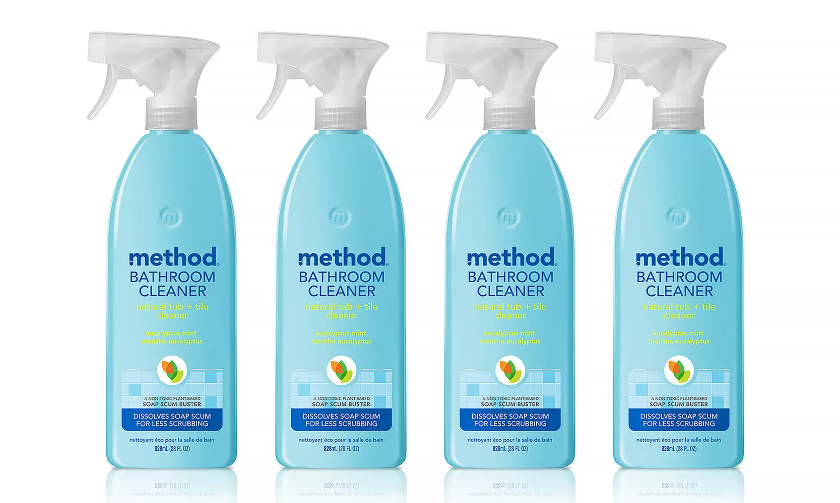 Method Natural Tub and Tile Bathroom Cleaner in Eucalyptus Mint; 4-Pack of 28 Fl. Oz. Bottles - Primary Image