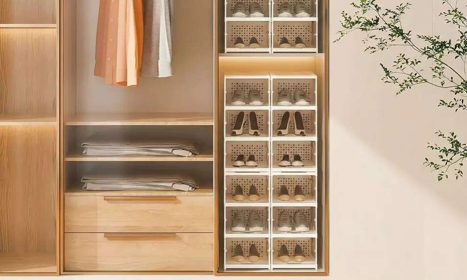 Organizador de zapatos con 6 cajas apilables