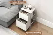 Levede Two-Drawer Bedside Table in White - Image 5