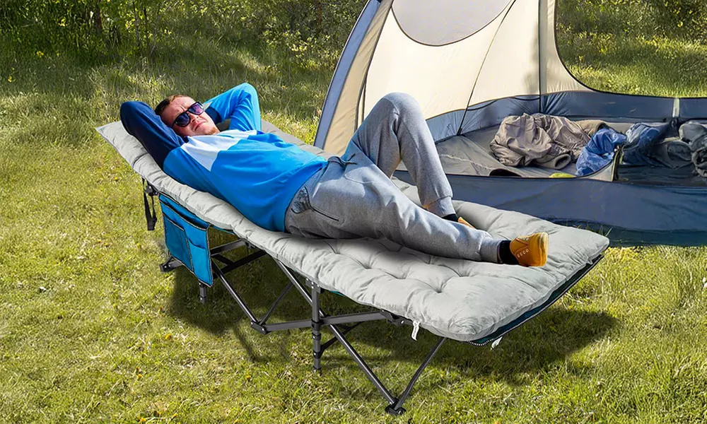 Costway Camping Cot Pad Sleeping Mattress Crystal Velvet Outdoor Lightweight - Primary Image