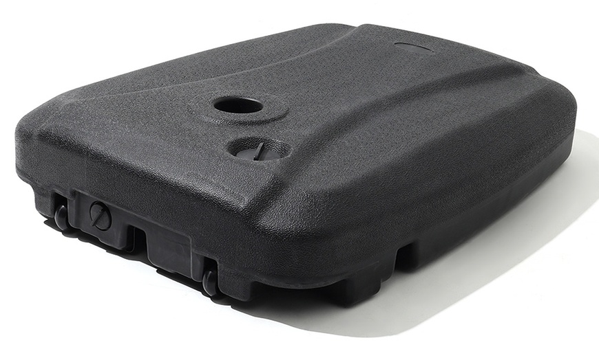 Image 2: Water and Sand Filled Freestanding Parasol Base with Wheels