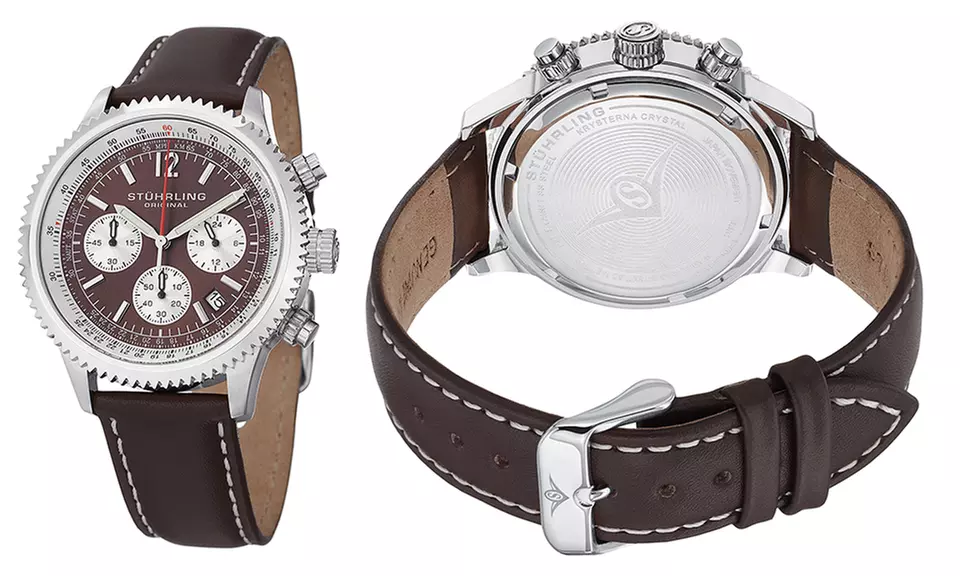 Stührling Original Men's Chronograph Tachymeter Watch - Second Medium