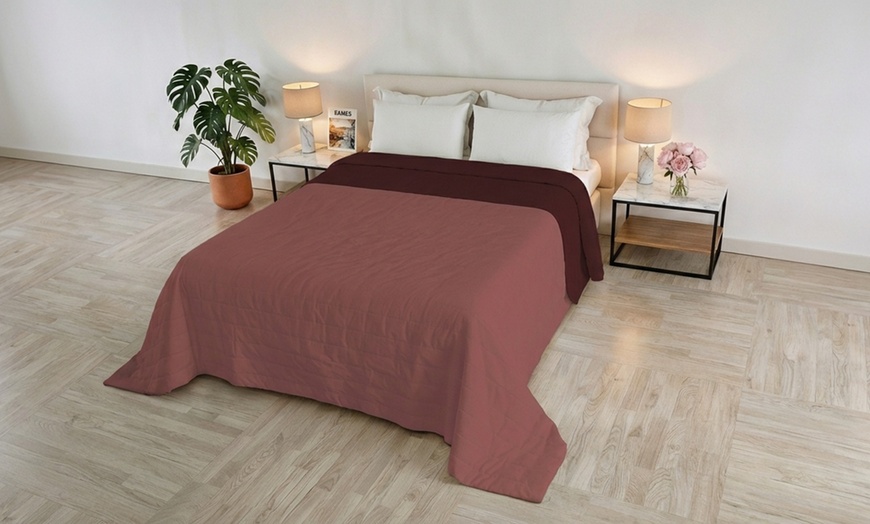 Image 7: Trapuntino Golia double face effetto Water Washed