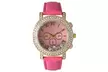 Women's Free-Floating Crystal Watch with Leather Strap - Second Medium