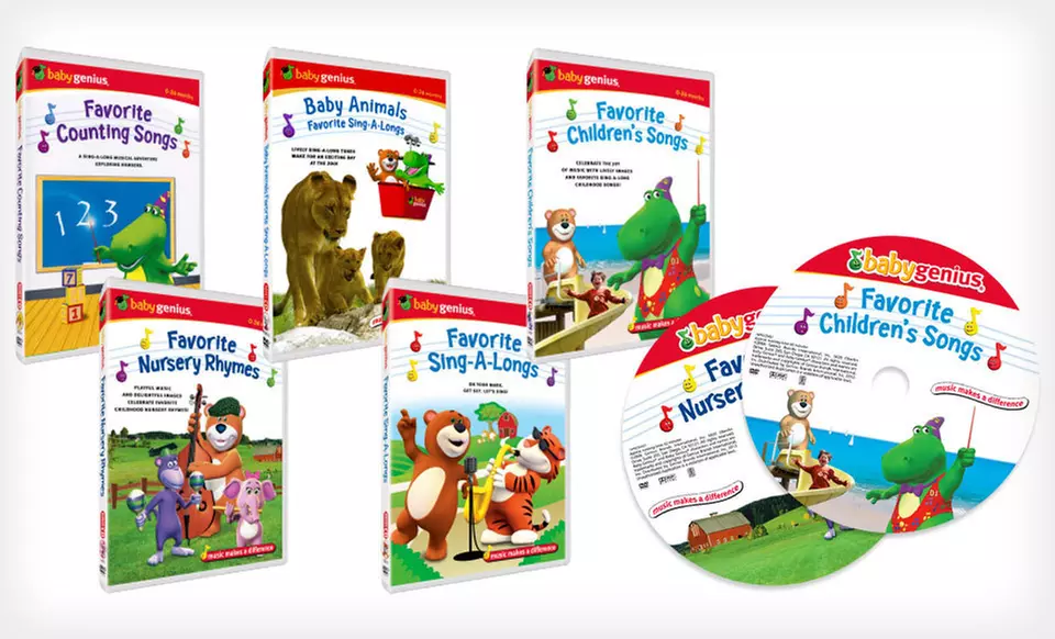 $25 for a Baby Genius Five-Disc DVD Set ($49.90 List Price). Free Shipping and Free Returns. - Primary Image