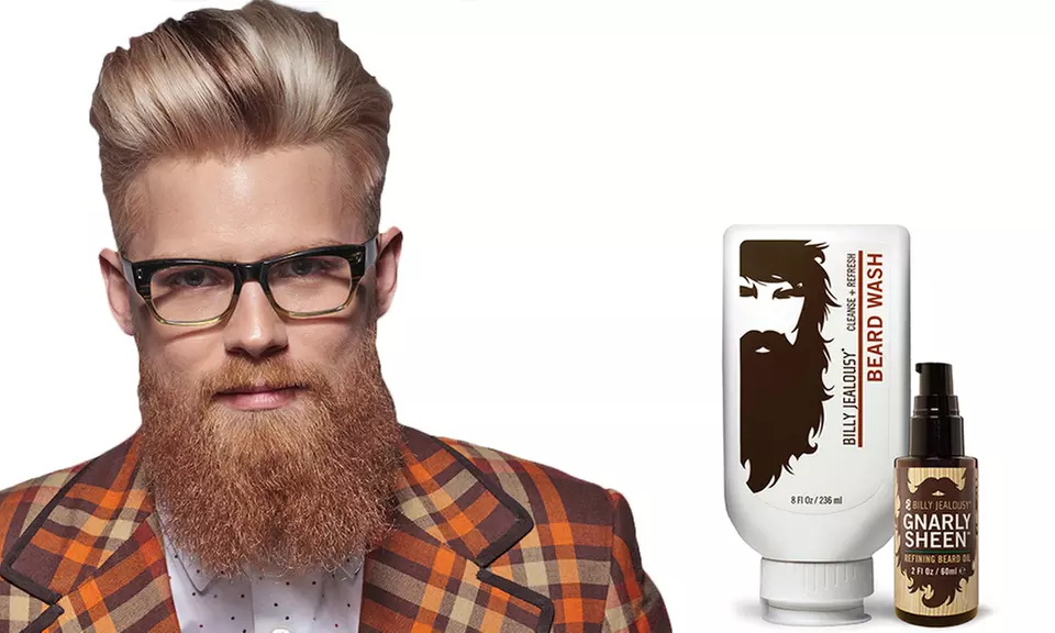 Billy Jealousy Beard Wash and Gnarly Sheen Refining Beard Oil - Primary Image
