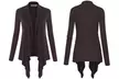 Made by Johnny Women's Basic Draped Long Sleeve Open Front Knit Cardigan - Second Medium