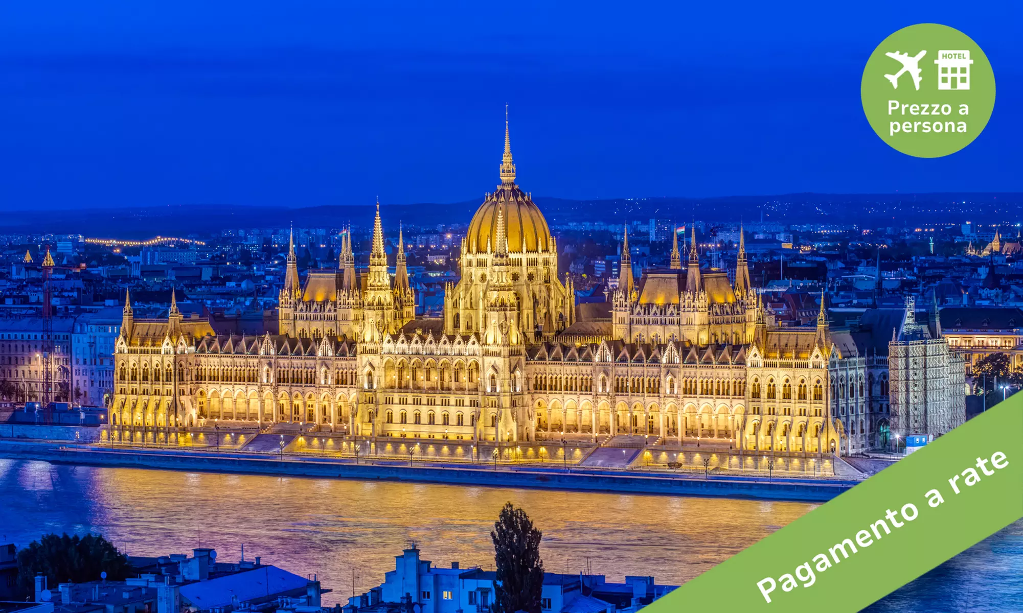 ✈ Budapest: Volo diretto più 2 o 3 notti in hotel 5* con Spa - Pagamento in 3 rate - Prezzo a persona - Primary Image