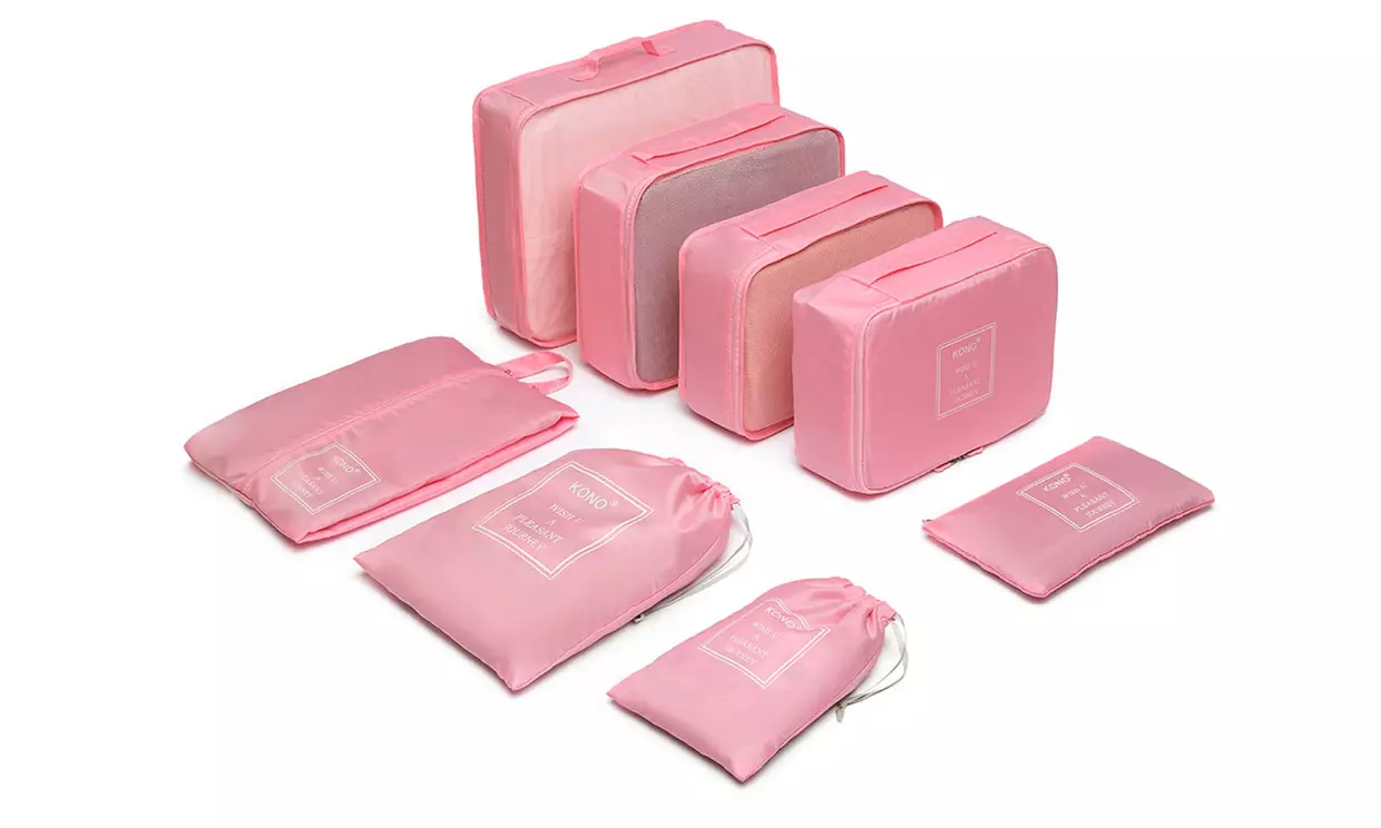 Valise rigide avec coque en ABS et 8 sacs de rangement