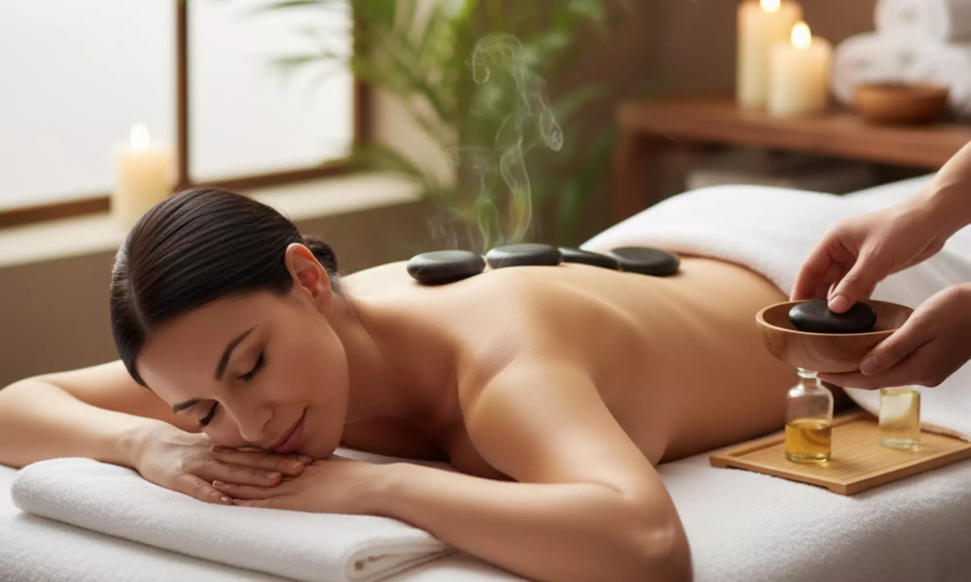 60 oder 90 Min. Hot Stone Massage für 1 Person