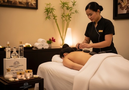 Hot Stone Massage and Mini Facial - Harmony in Beauty