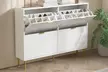 HomCom Narrow Shoe Cabinet with Four Flip Drawers - Image 7