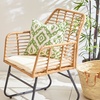 Image 3: Four-Piece Neo Wicker Bamboo Style Garden Sofa Table Chairs Set