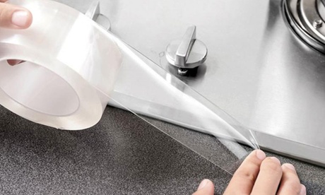 1 o 2 nastri adesivi impermeabili e trasparenti, per guarnizioni da cucina o bagno, disponibili in 3 dimensioni