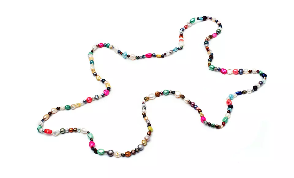 Multicolor Freshwater Pearl Endless Necklace. Free Returns. - Second Medium