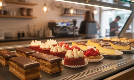 For One: Choose any One Cake and One Small Coffee - Vienna Patisserie