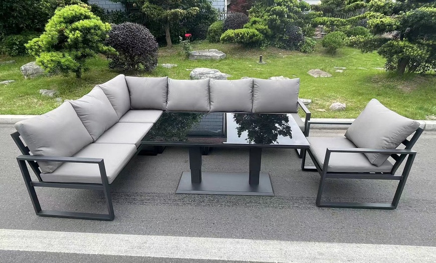 Image 7: Fimous Aluminum Outdoor Garden Corner Sofa 
