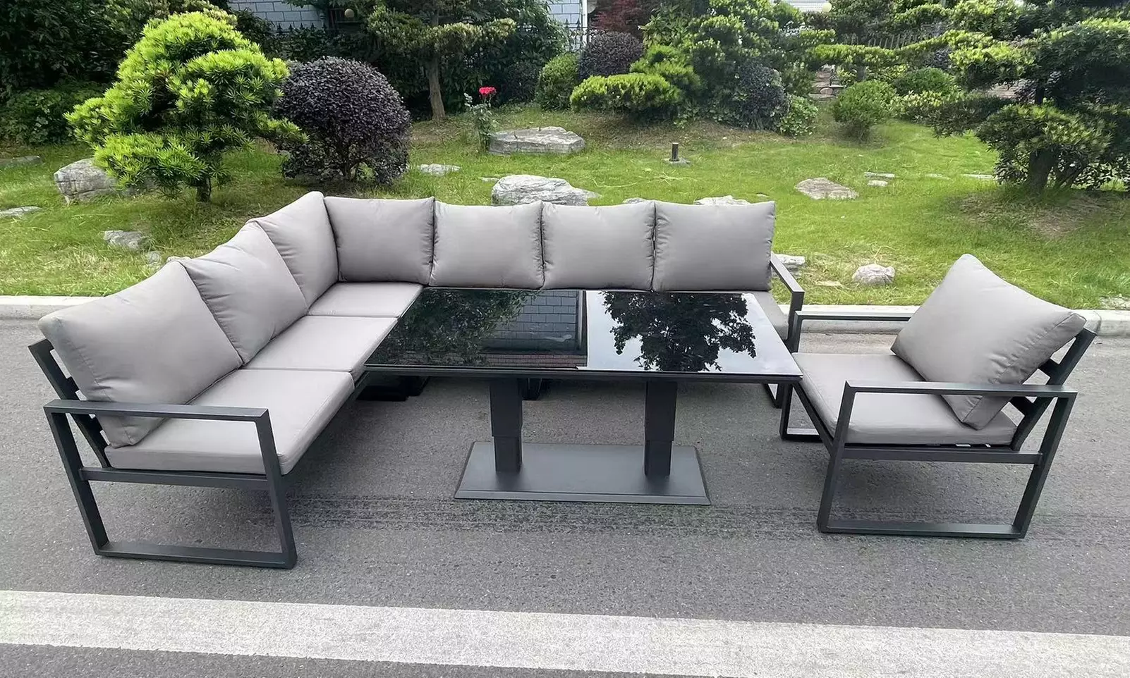 Fimous Aluminum Outdoor Garden Corner Sofa - Image 7