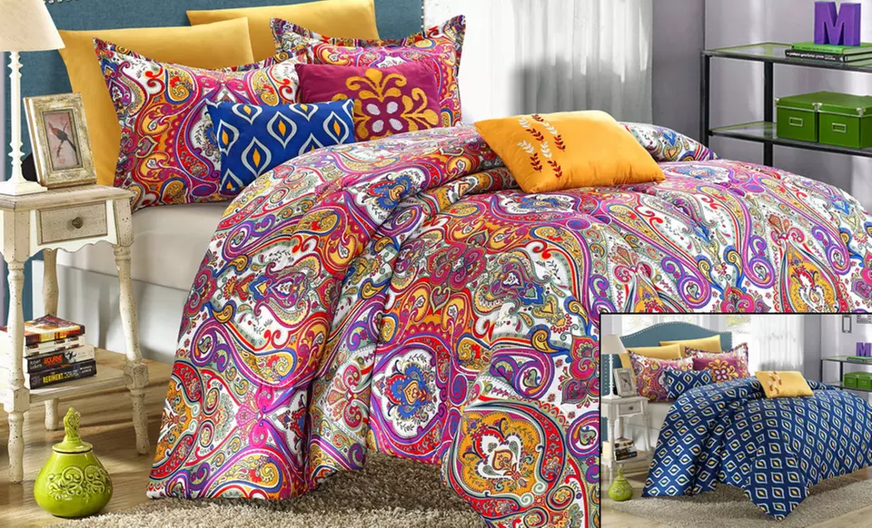 8-Piece Reversible Global-Printed Comforter Set from $74.99–$79.99 - Primary Image