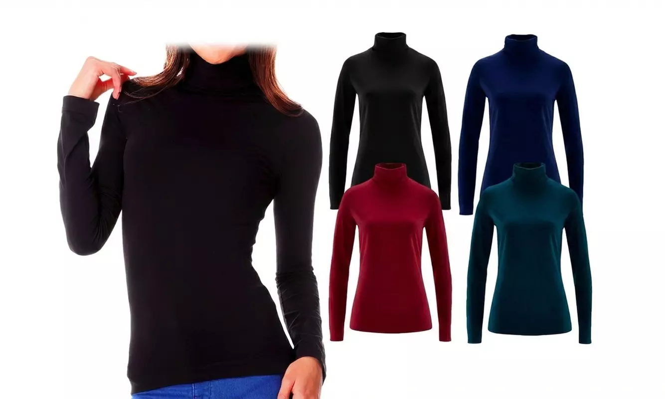 Set van 3 thermoshirts met hoge hals in kleur en maat naar keuze - Primary Image