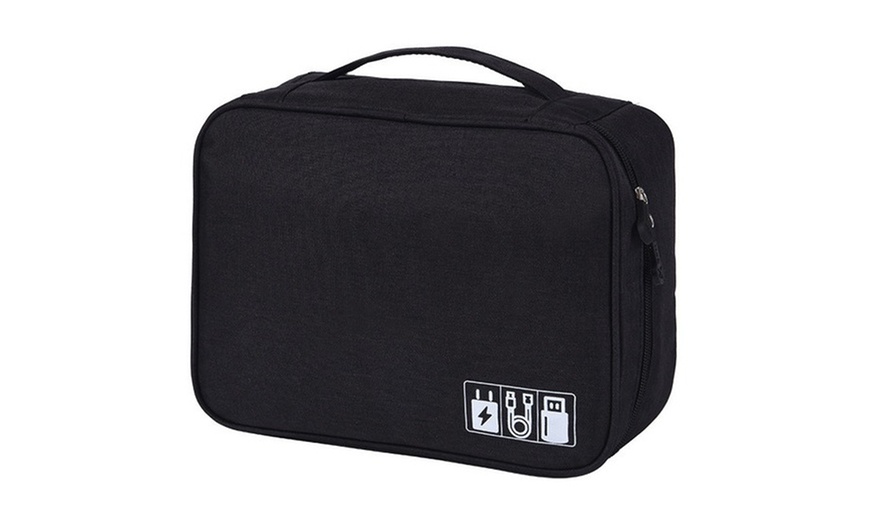 Image 9: Electronic Cord Organizer Cable Bag Travel Digital Cord Case Pouch Waterproof