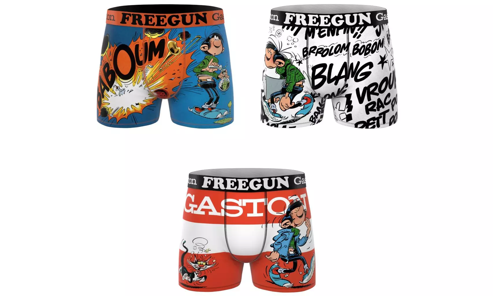 Lot de 3 boxers homme Freegun en microfibre
