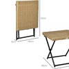 Image 4: Outsunny Rattan-Effect Foldable Coffee Table