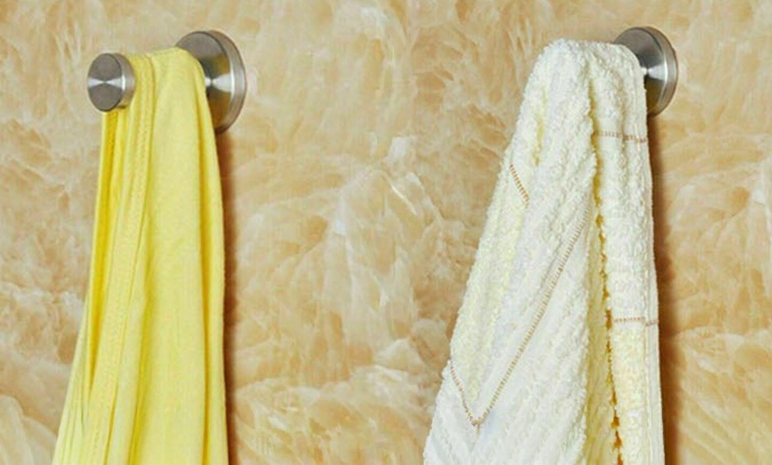 Image 1: 4 Pieces Stainless Steel Wall-Mount Robe Hook Coat Hook Towel Wall Hook