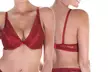 Angelina Women's Wired Push-Up Lace Bra or Boyshort Panties (6-Pack) - Second Medium