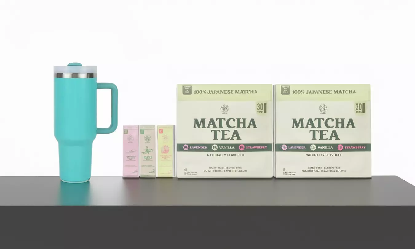 Harmony Matcha 30 Stick Combo Bag (2 Packs) and 40 oz. Tumbler (assorted)