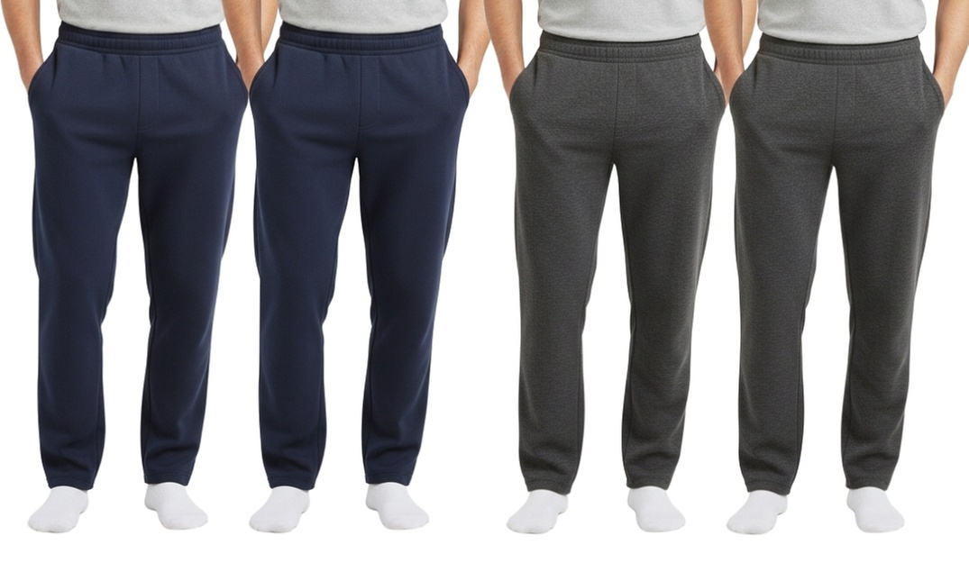 Set di 2 pantaloni da tuta da uomo in micropile