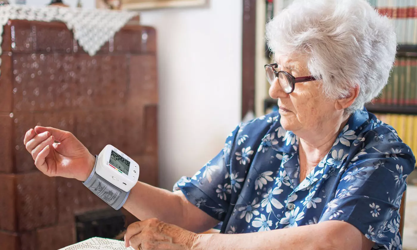 iMounTEK Wrist Blood Pressure Monitor Cuff w/ Digital LCD Display & Storage Box