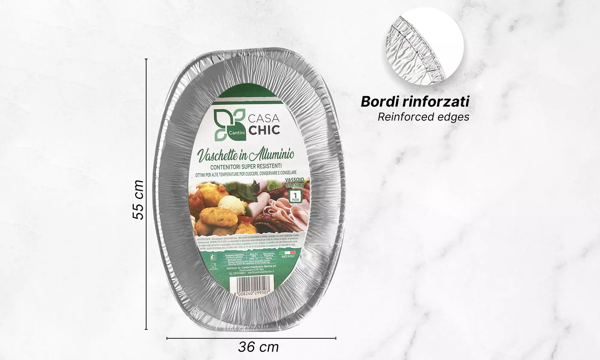 Fino a 192 contenitori in alluminio per alimenti