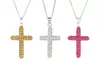 Sterling Silve Cross Necklace With Crystals From Swarovski