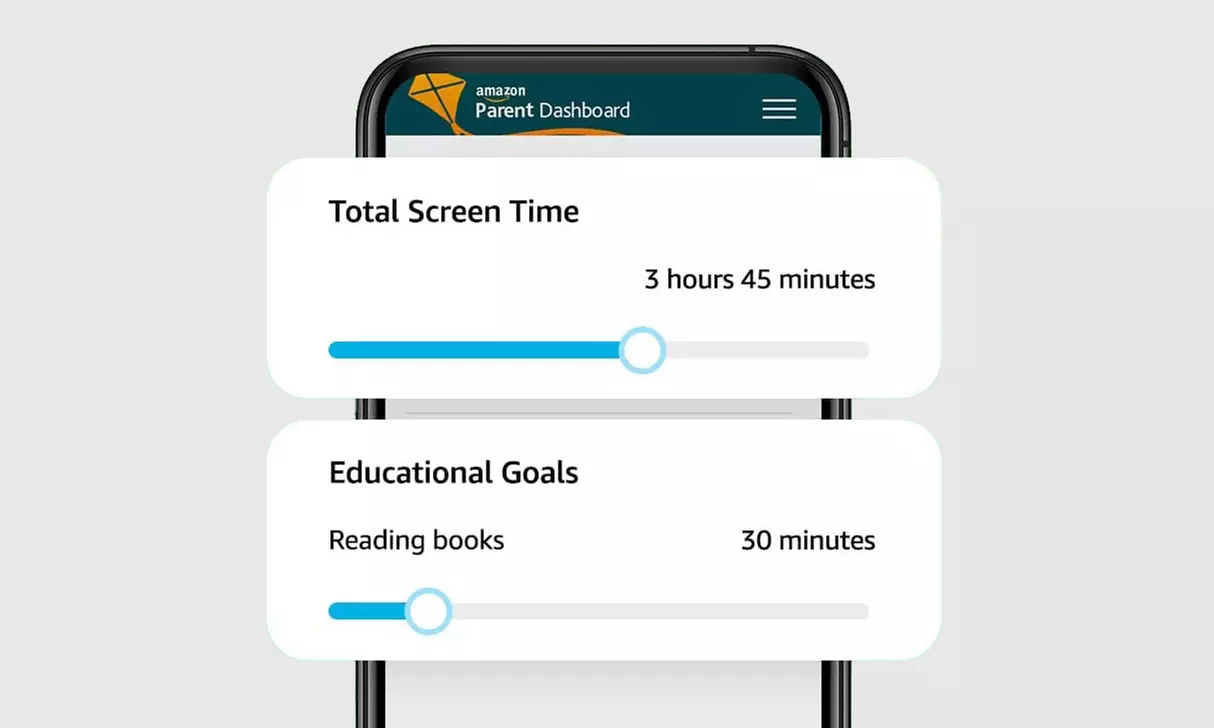 Amazon Fire 7 Kids Tablet (2022) - 7'' Display, 16GB, Blue or Purple Kid-Proof Case, Ages 3-7