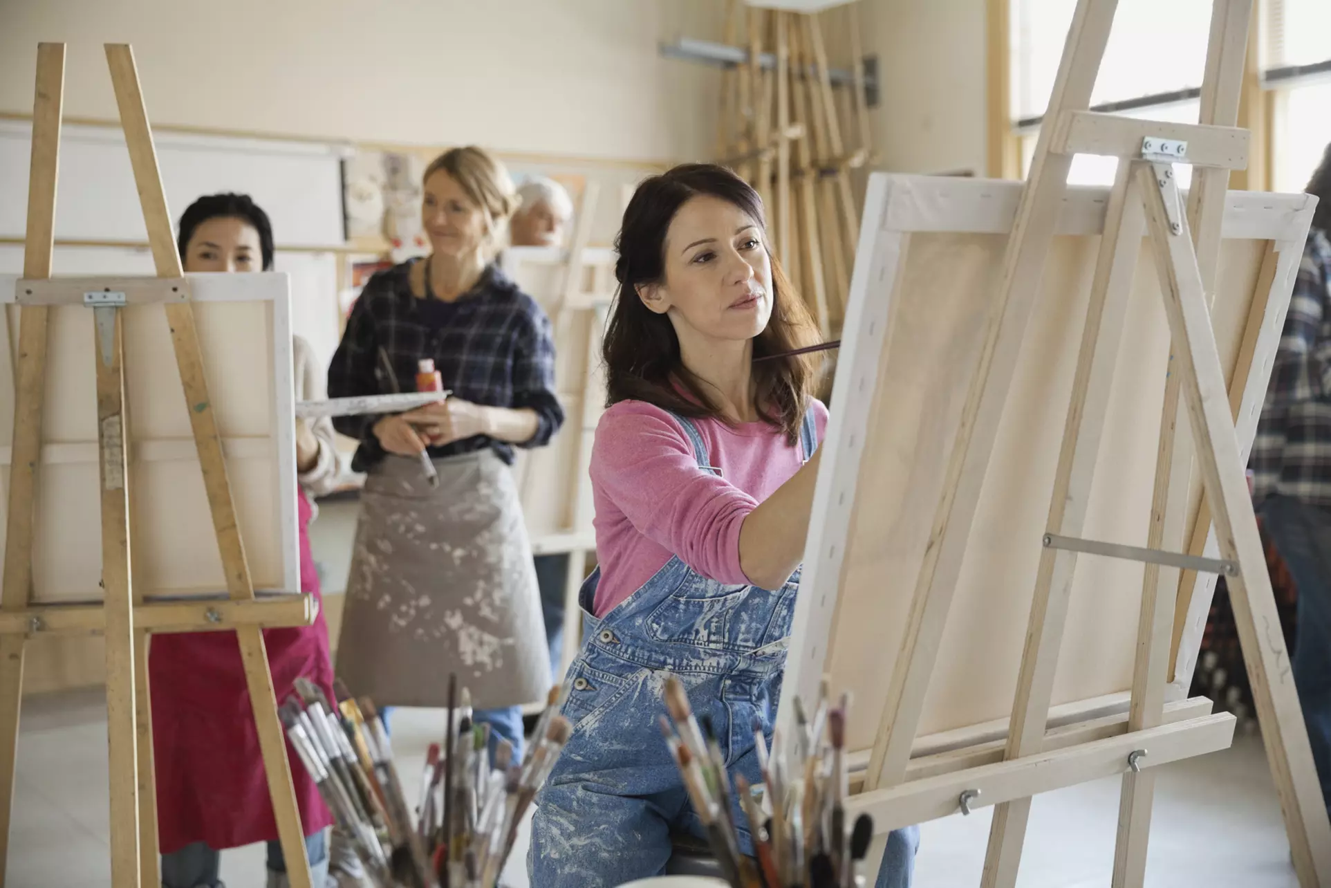 Canvas-Painting Class for Two or Four Adults at Clay Cafe (Up to 58% Off)  - Primary Image