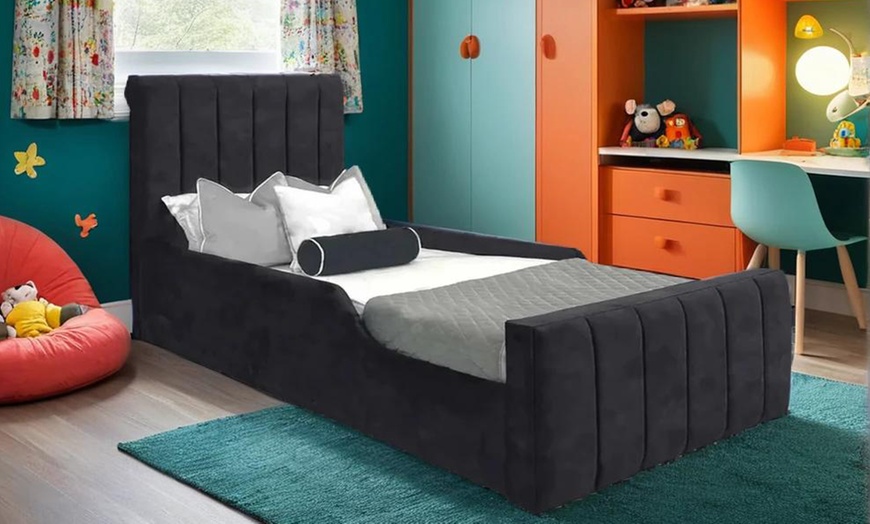 Image 2: Kids' Gio Safety Rail Frame Bed with Optional Mattress