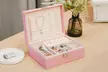2 Layer Jewelry Box for Women Girls - Jewelry Storage Case Organizer with Lock - Second Medium