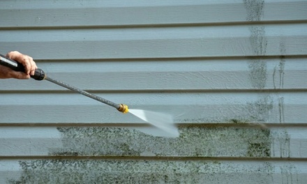 Pressure Washing exterior siding of a 1-1/2 Story Home. 6hr service. Works for most homes less than 2500sqft - Deel Exteriors and Remodeling inc.