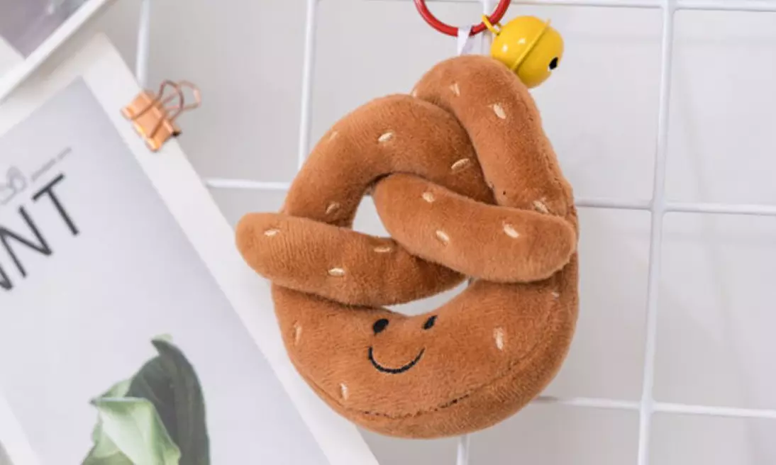 Kuscheliges Plüschtier im Lebensmitteldesign