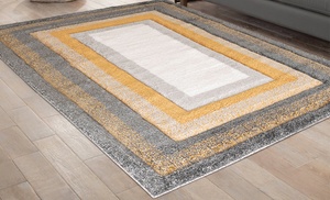 Bordered Design Soft Rug