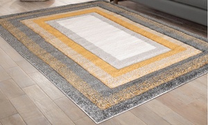 Bordered Design Soft Rug