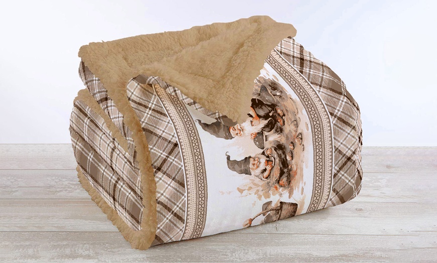Image 14: Couverture plaid double face sherpa et microfibre