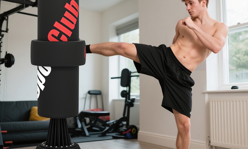 Image 2: SPORTNOW Freestanding Punching Bag, 175cm Boxing Bag with Stand