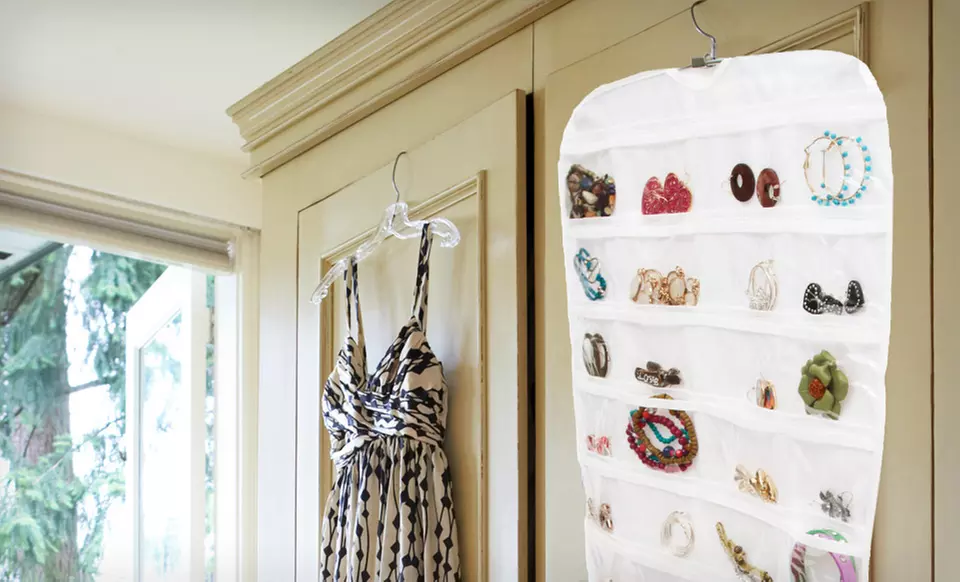 Closet Complete 80-Pocket Hanging Jewelry Organizer (Up to 42% Off). 2 Styles Available. Free Returns. - Primary Image